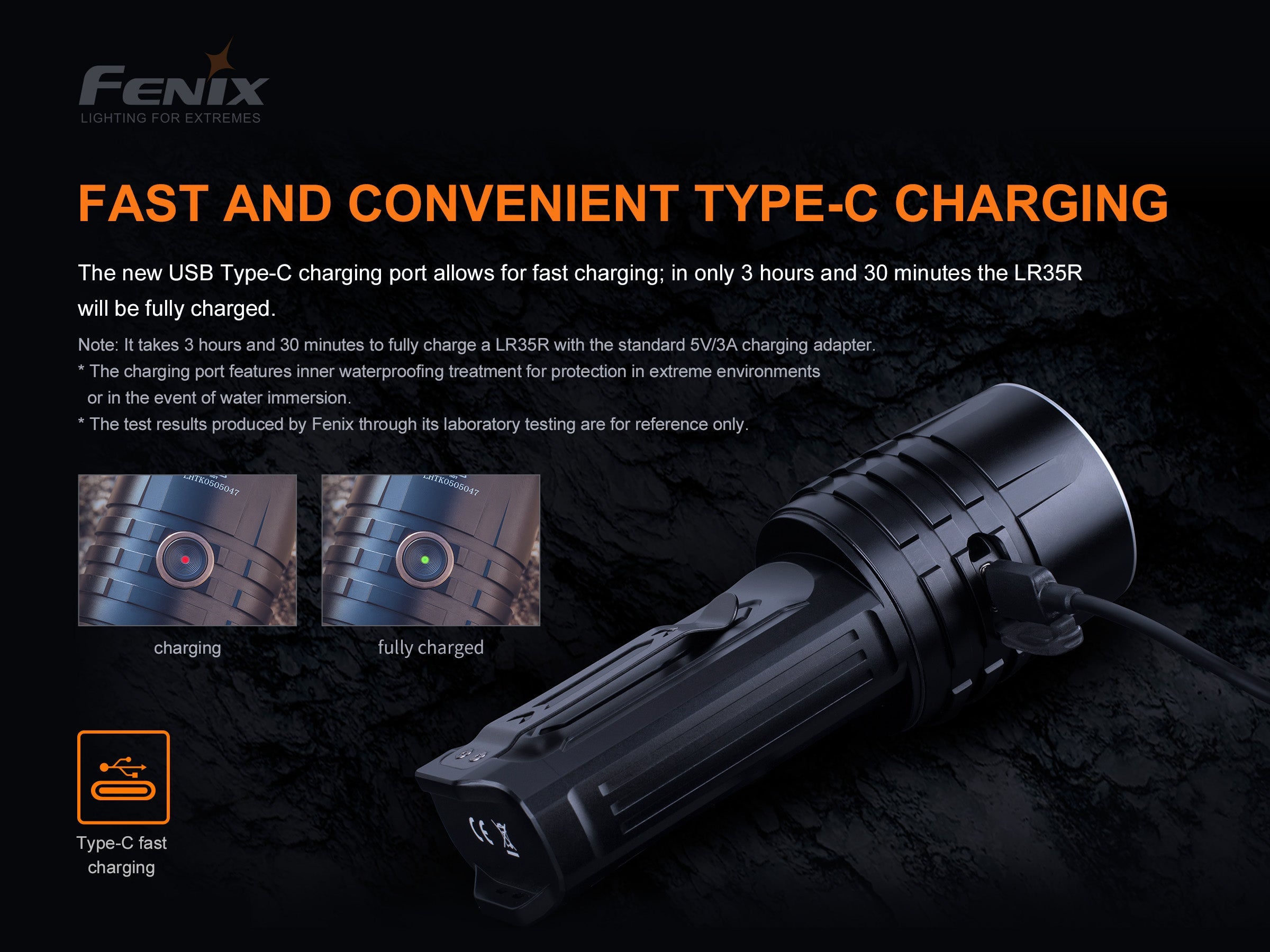 Fenix LR35R Rechargeable LED Flashlight - 10,000 Lumens SpadezStore