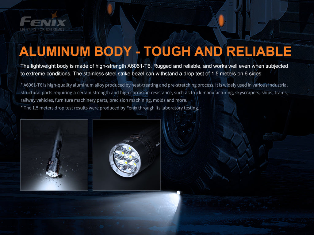 Fenix LR35R Rechargeable LED Flashlight - 10,000 Lumens SpadezStore