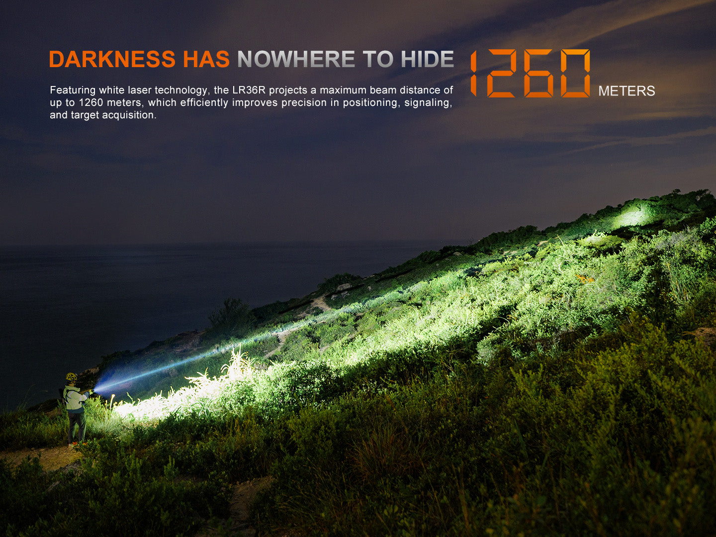 Fenix LR36R White Laser Searching Flashlight SpadezStore