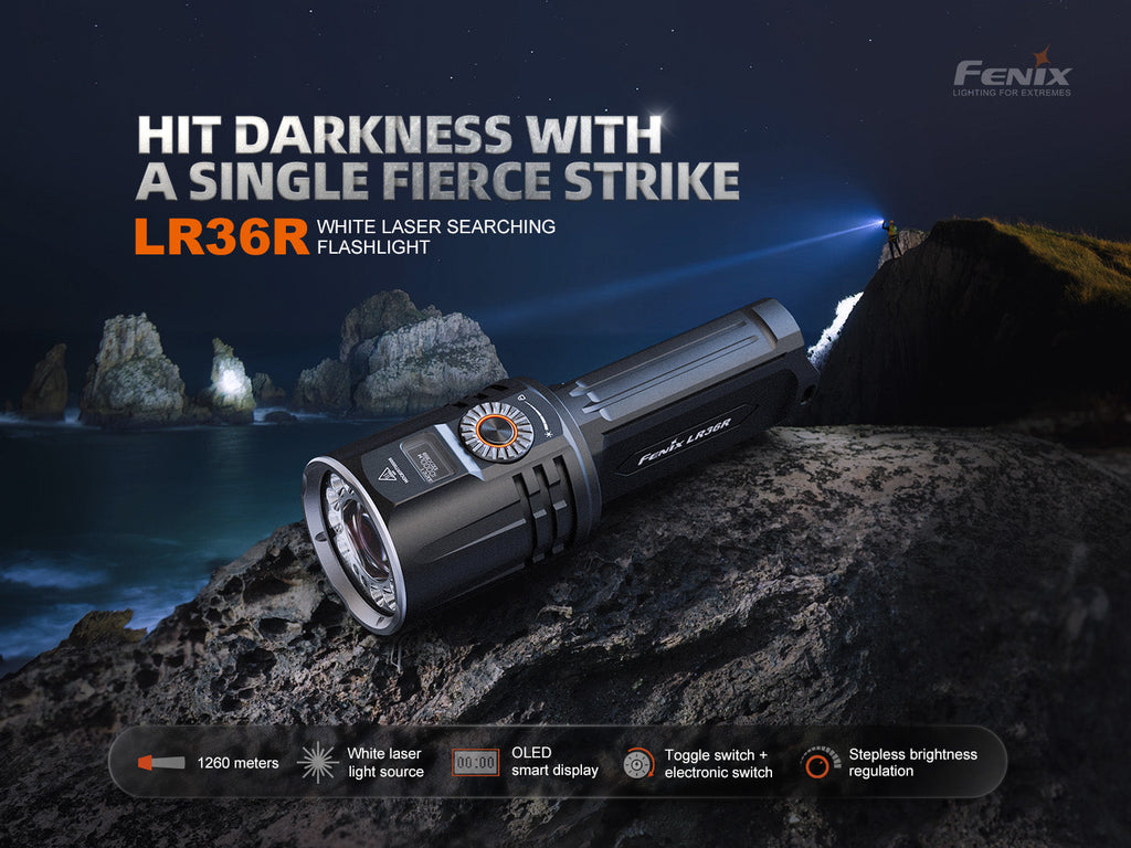 Fenix LR36R White Laser Searching Flashlight SpadezStore