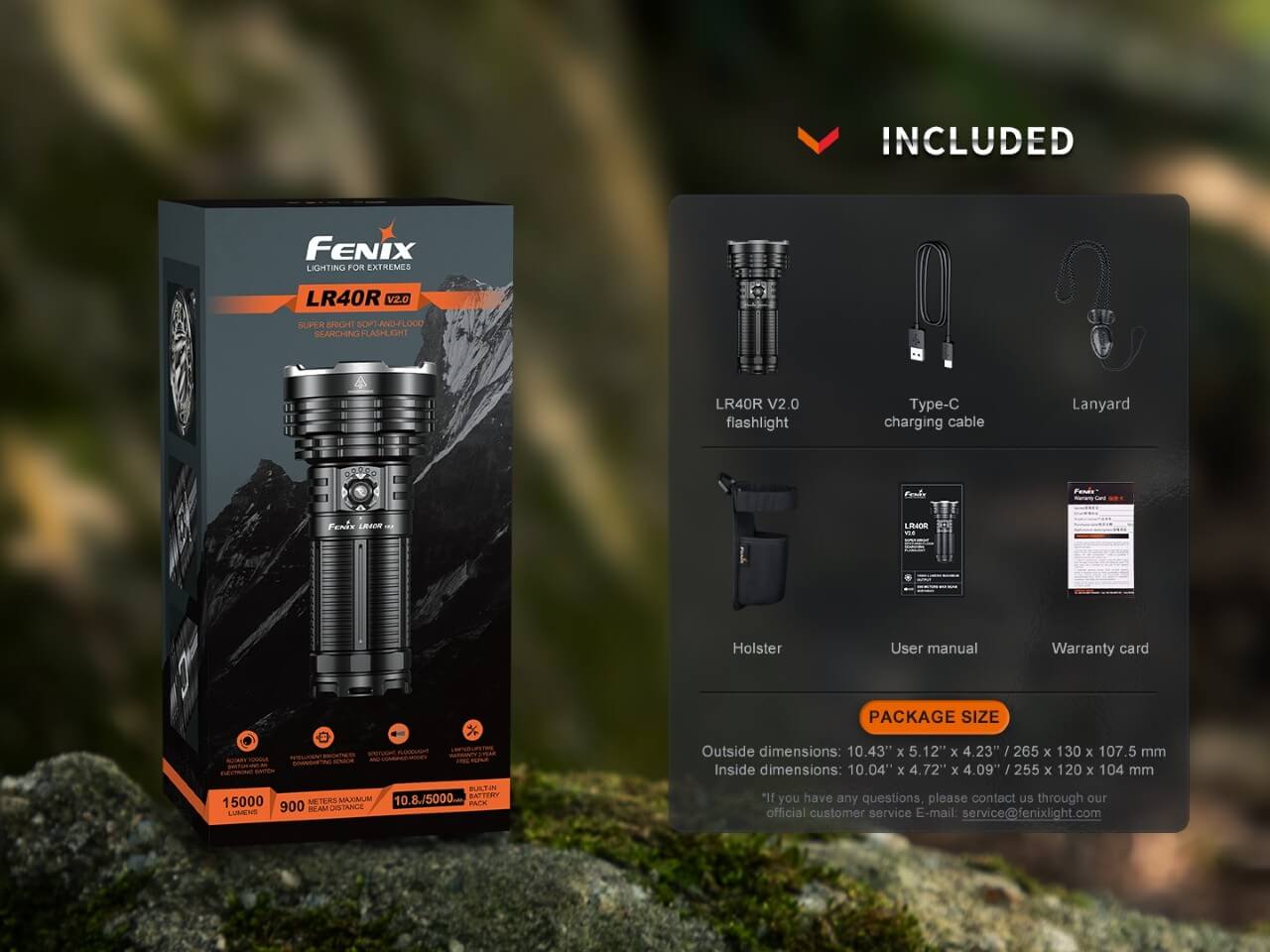 Fenix LR40R V2.0 Rechargeable LED Searchlight SpadezStore