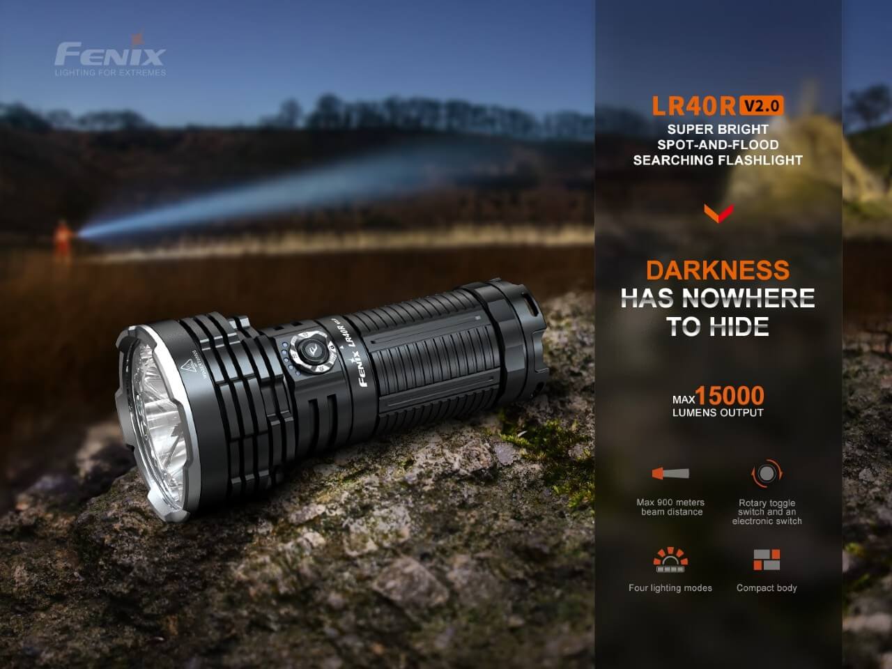 Fenix LR40R V2.0 Rechargeable LED Searchlight SpadezStore