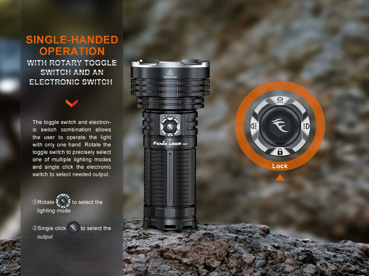 Fenix LR40R V2.0 Rechargeable LED Searchlight SpadezStore
