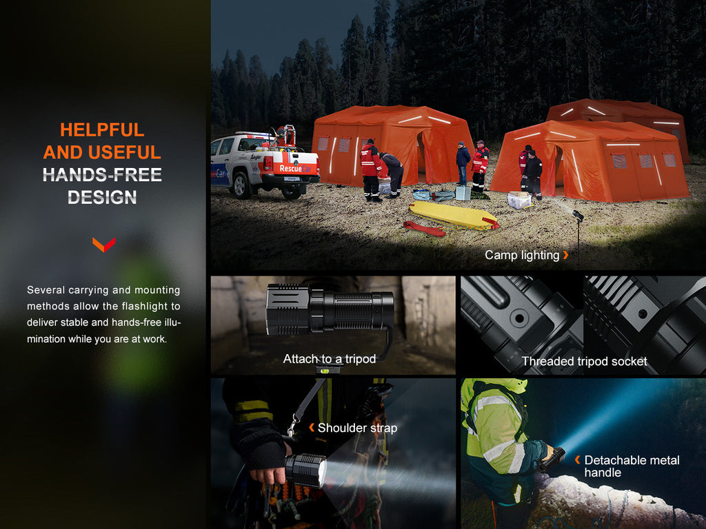 Fenix LR60R Rotary Switch Rechargeable Searchlight - 21000 Lumens SpadezStore