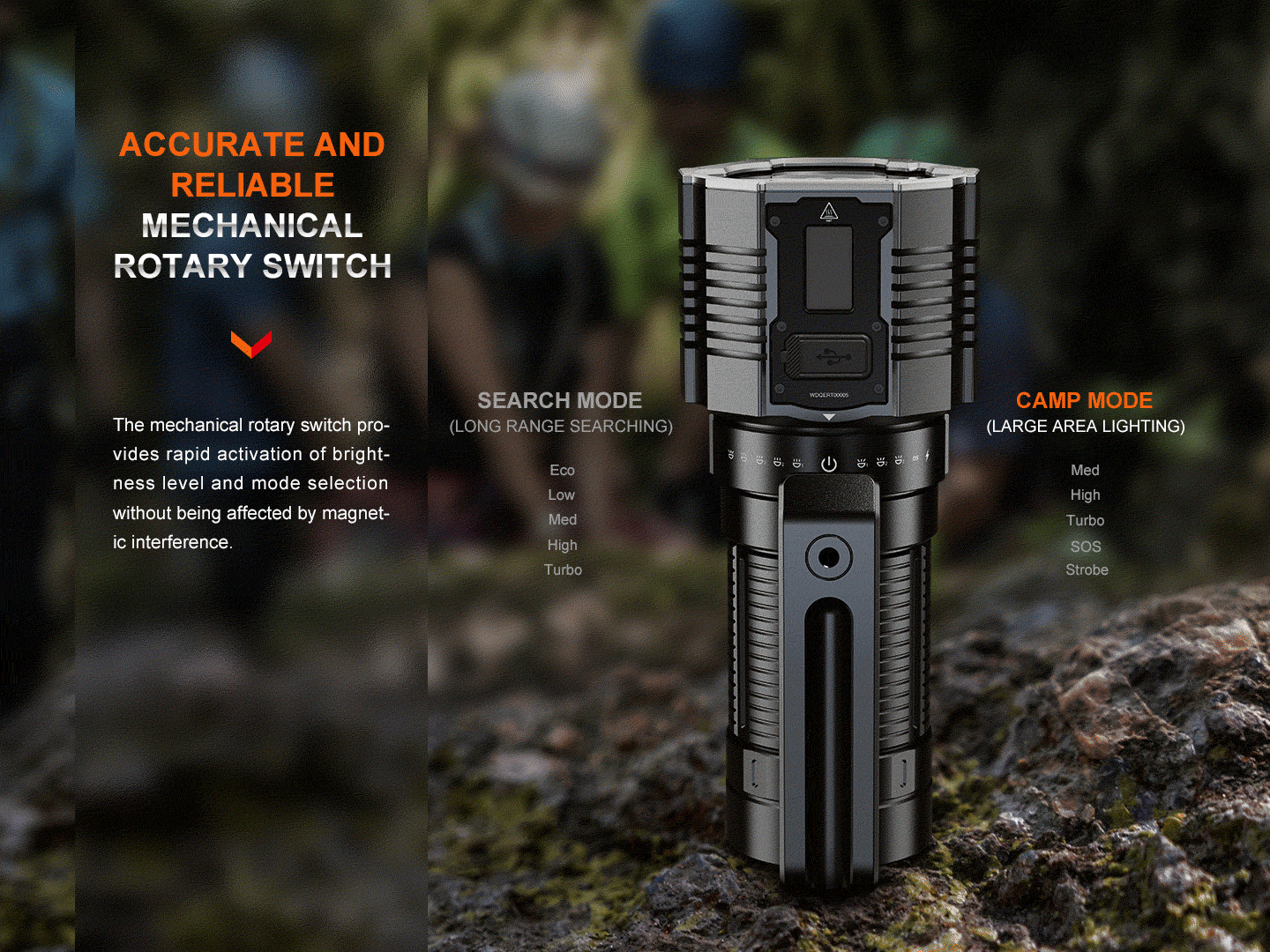 Fenix LR60R Rotary Switch Rechargeable Searchlight - 21000 Lumens SpadezStore