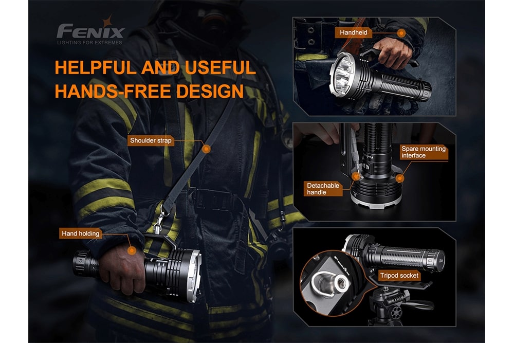 Fenix LR80R Rechargeable LED Searchlight - 18000 Lumens SpadezStore