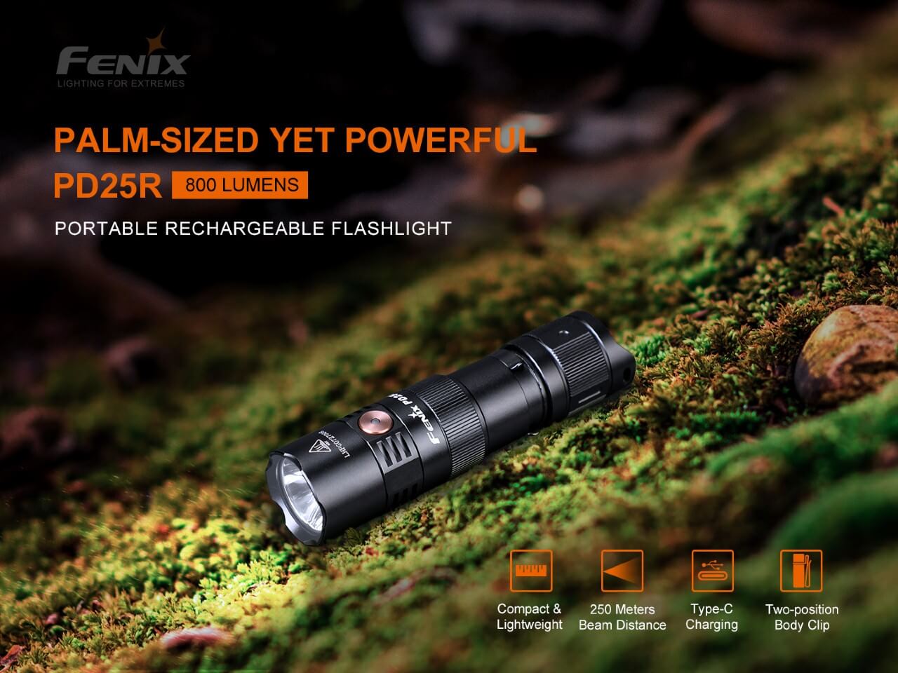 Fenix PD25R Rechargeable LED Flashlight SpadezStore