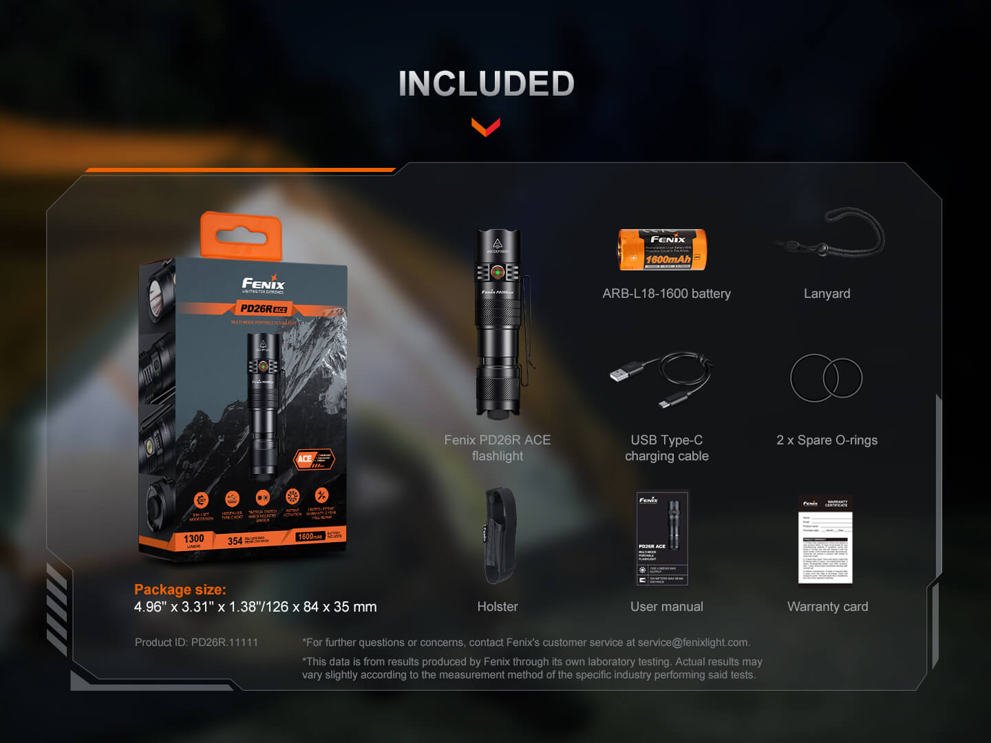 Fenix PD26R ACE Multi-Mode Compact Tactical Flashlight SpadezStore