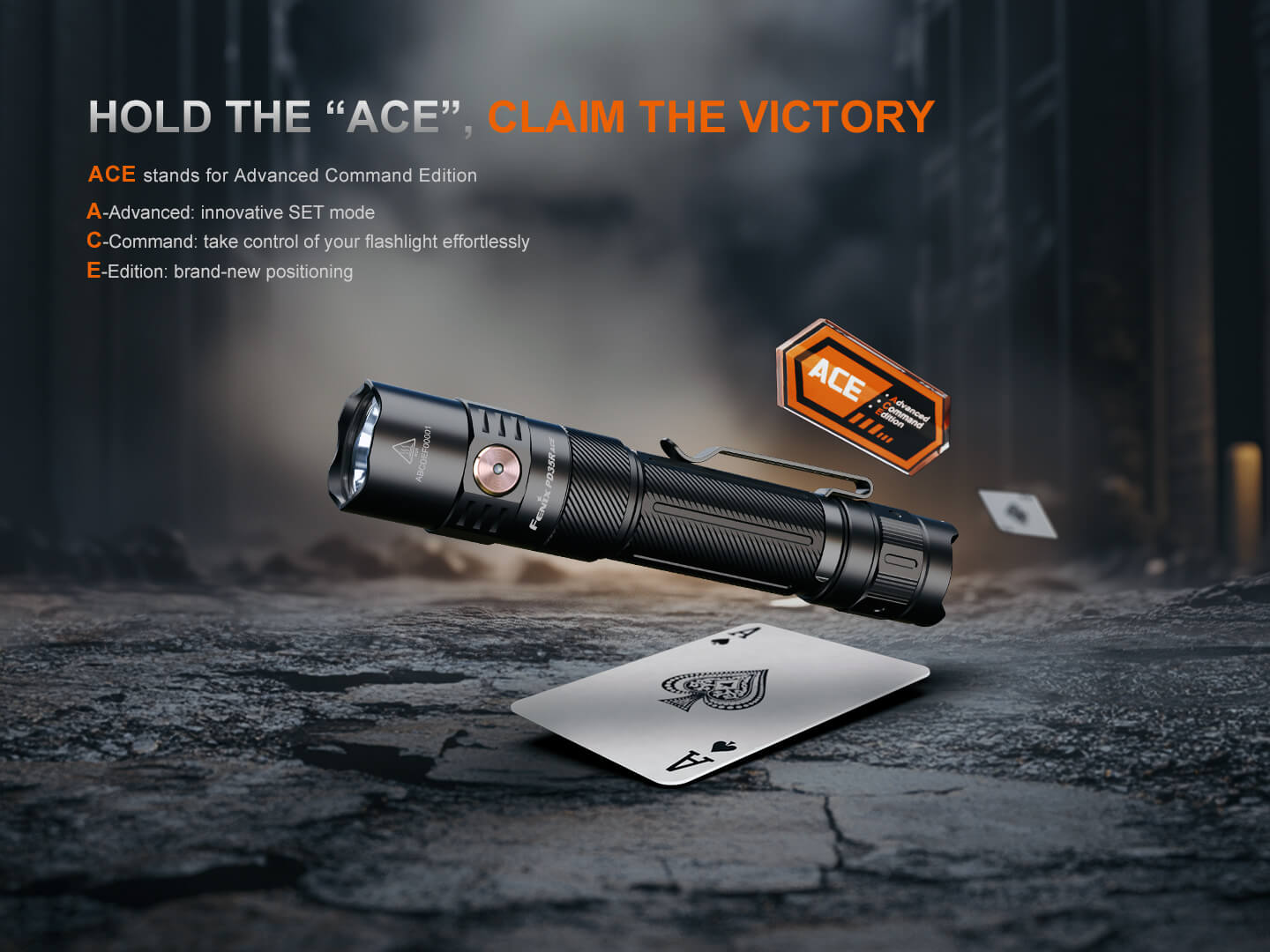 Fenix PD35R ACE Multi-mode Tactical Flashlight + FREE CL01 Mini Lantern SpadezStore