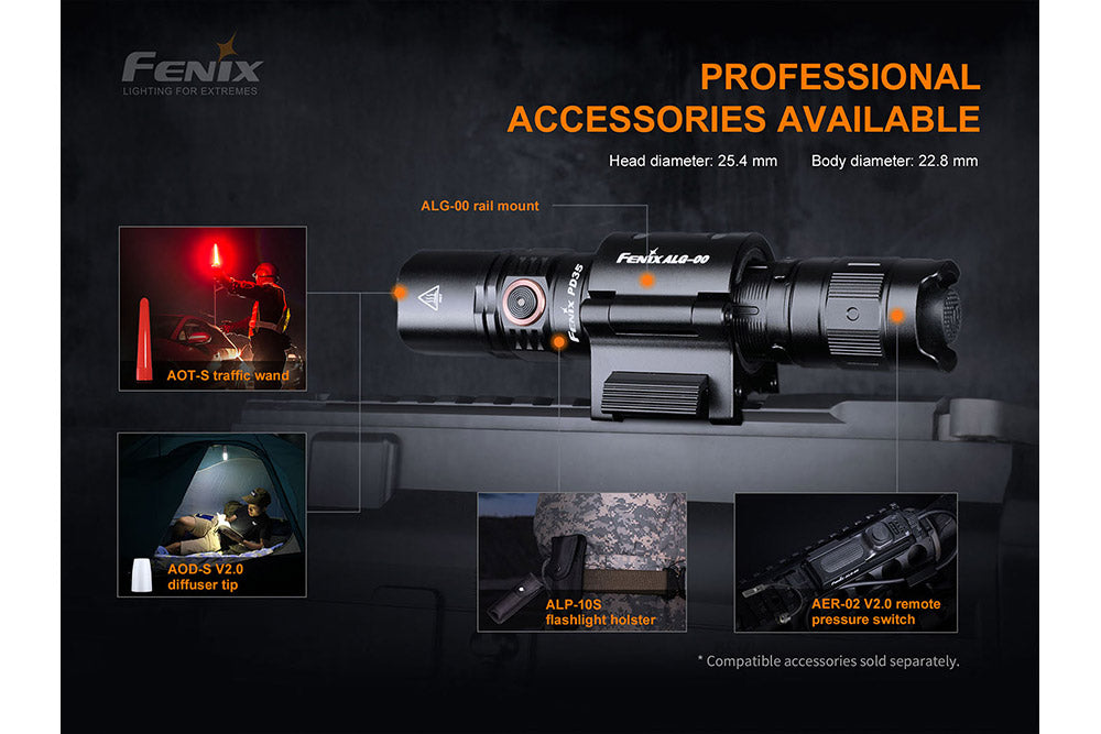 Fenix PD35 V3.0 Everyday Carry Flashlight - 1700 Lumens SpadezStore