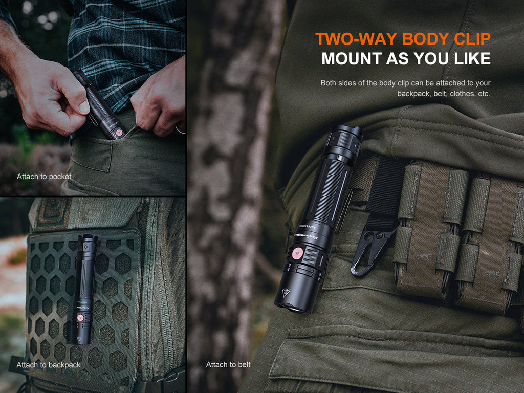 Fenix PD36R V2 Compact Rechargeable Tactical Flashlight - 1700 Lumens SpadezStore