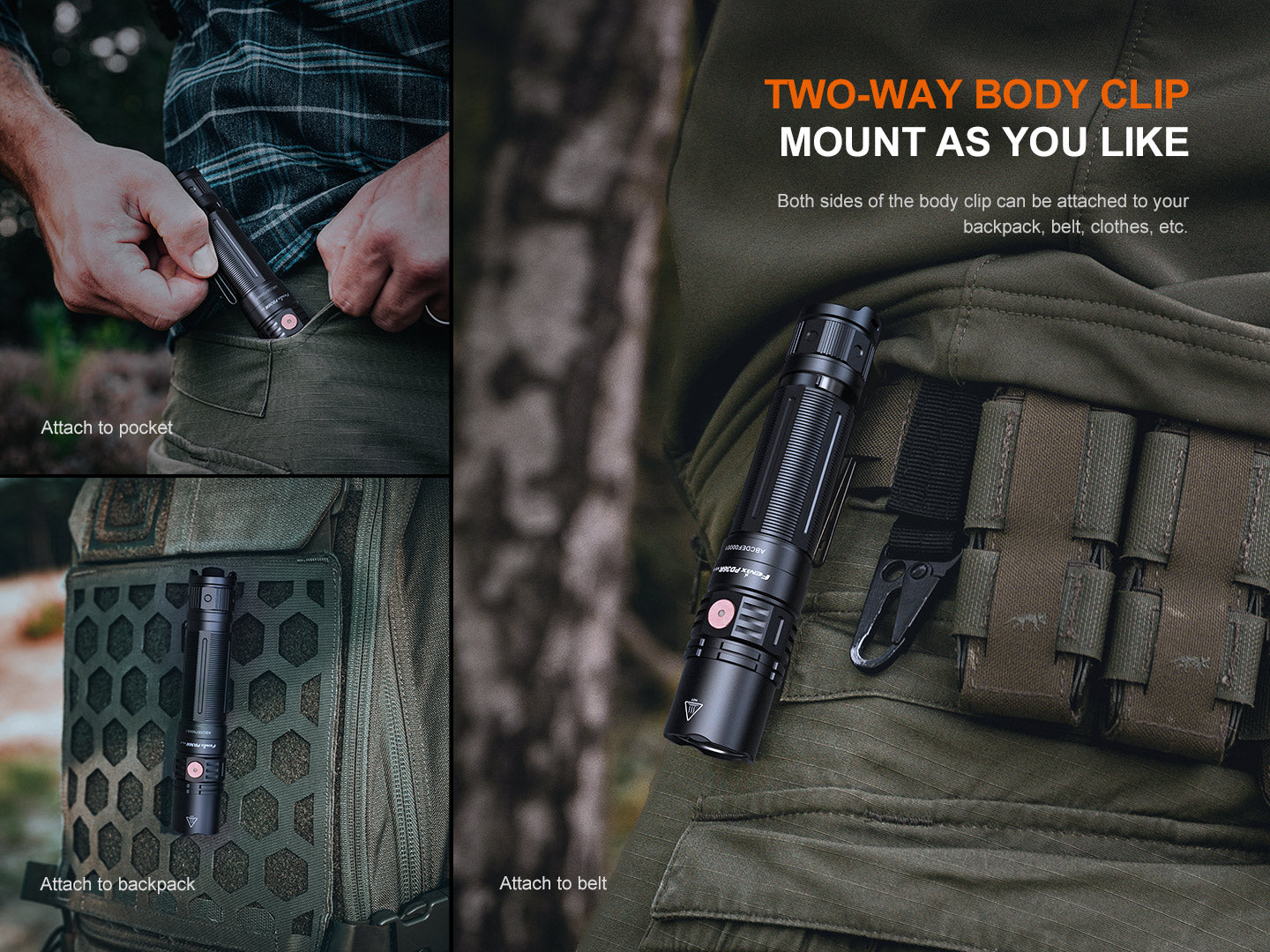 Fenix PD36R V2 Compact Rechargeable Tactical Flashlight - 1700 Lumens SpadezStore