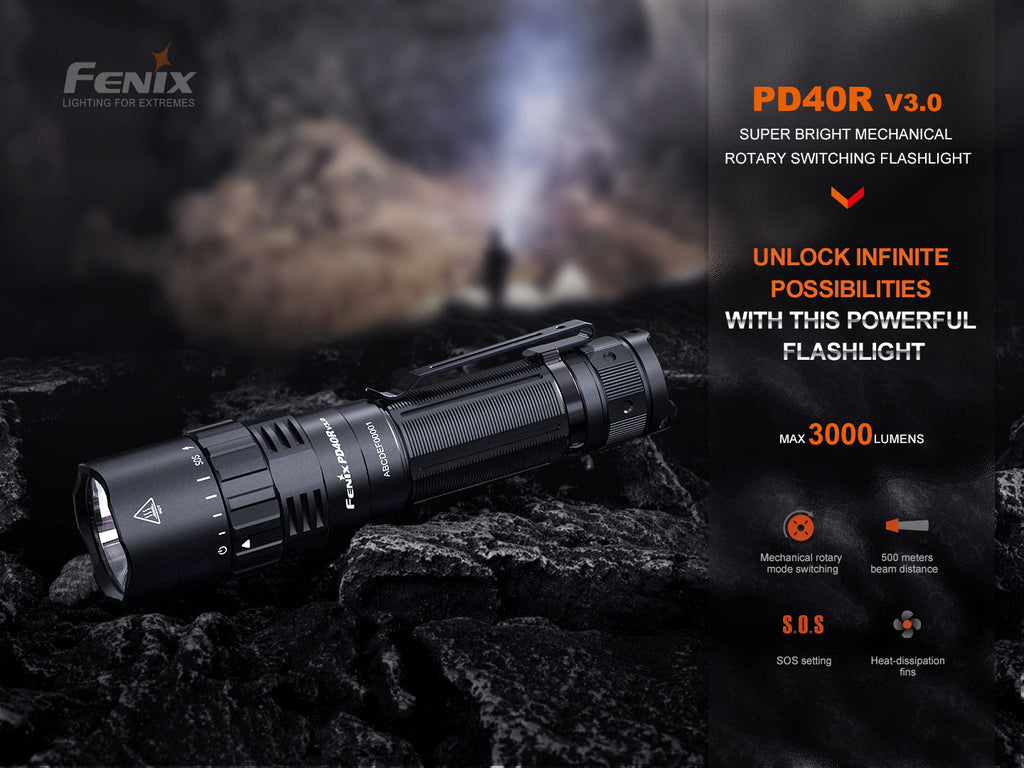 Fenix PD40R V3 Rechargeable Flashlight SpadezStore