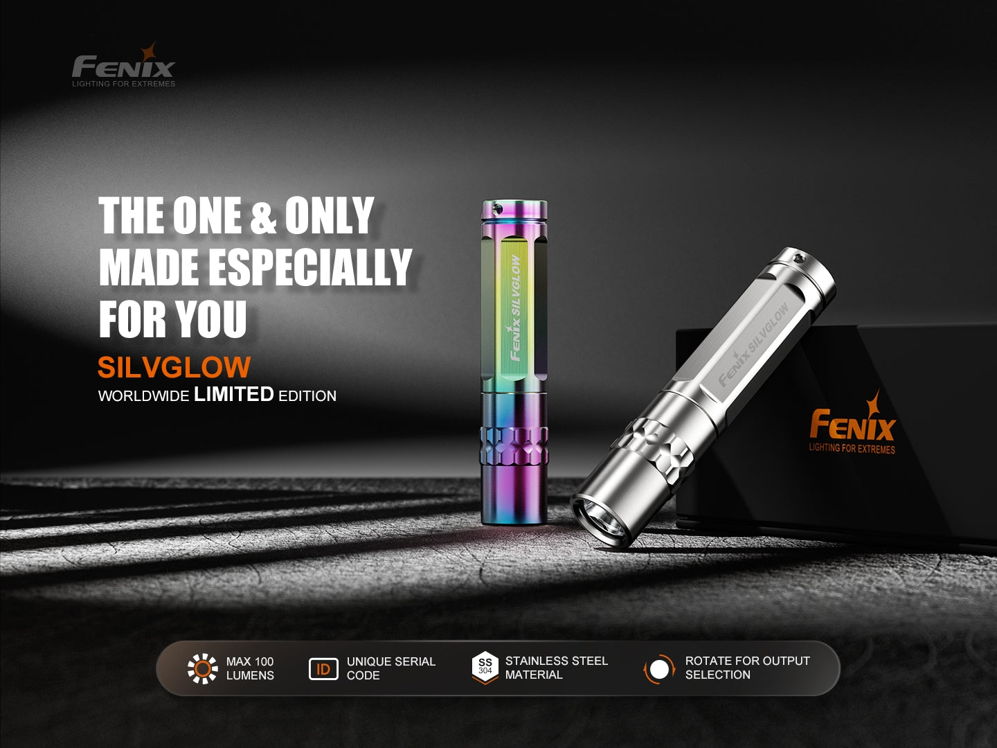 Fenix SilvGlow Limited Edition Collector's AAA Flashlight SpadezStore