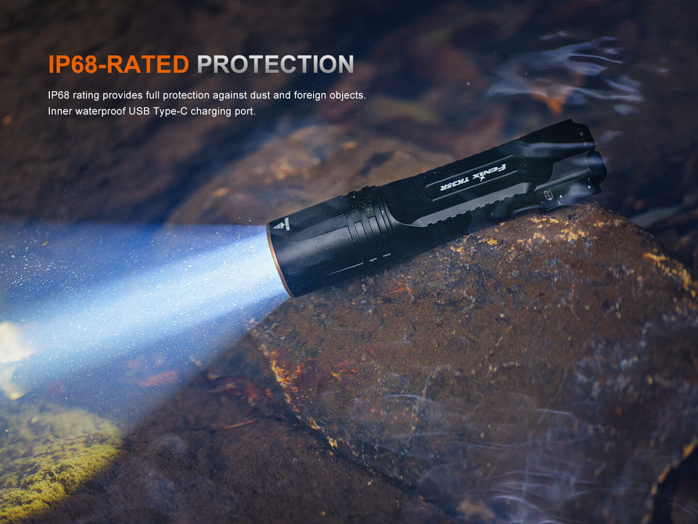 Fenix TK35R Rechargeable High-Performance Tactical Flashlight with UV Output SpadezStore