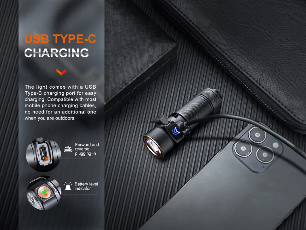 Fenix E18R V2 Rechargeable LED Flashlight SpadezStore