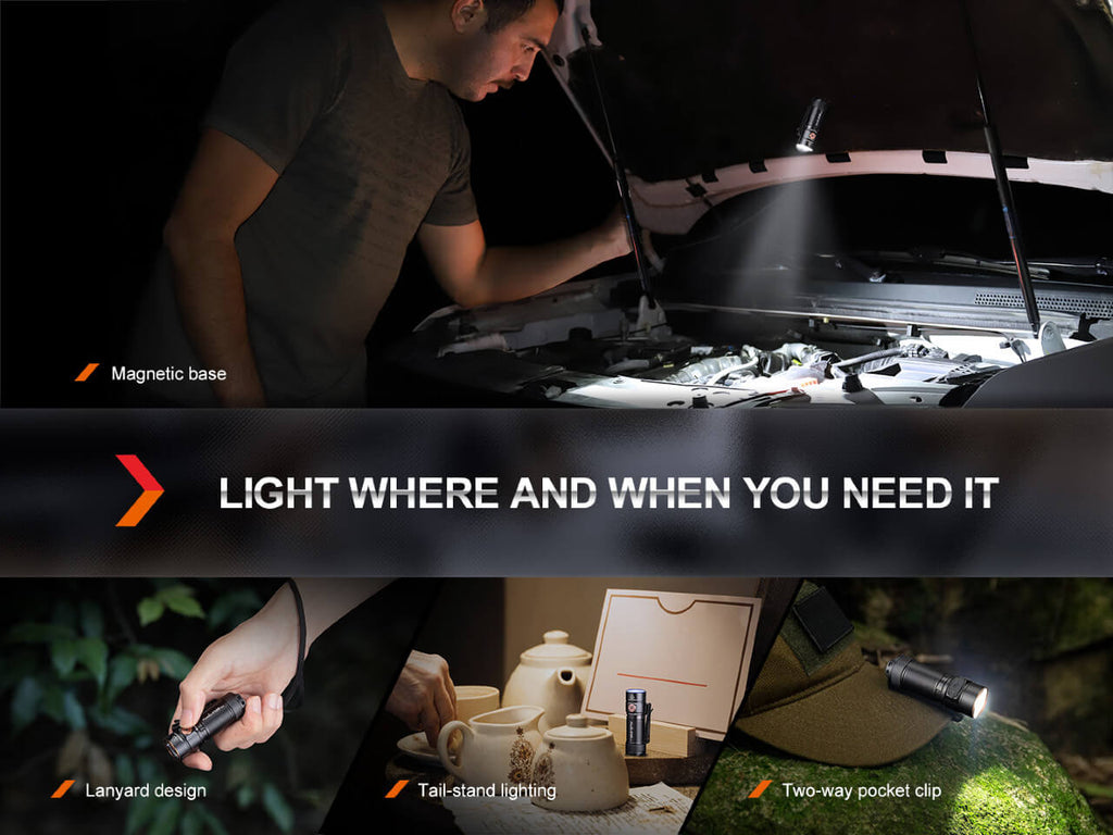 Fenix E18R V2 Rechargeable LED Flashlight SpadezStore
