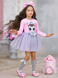 Mia Belle Girls L.O.L. SURPRISE! Miss Puppy Long Sleeved Glitter Tutu Dress SpadezStore