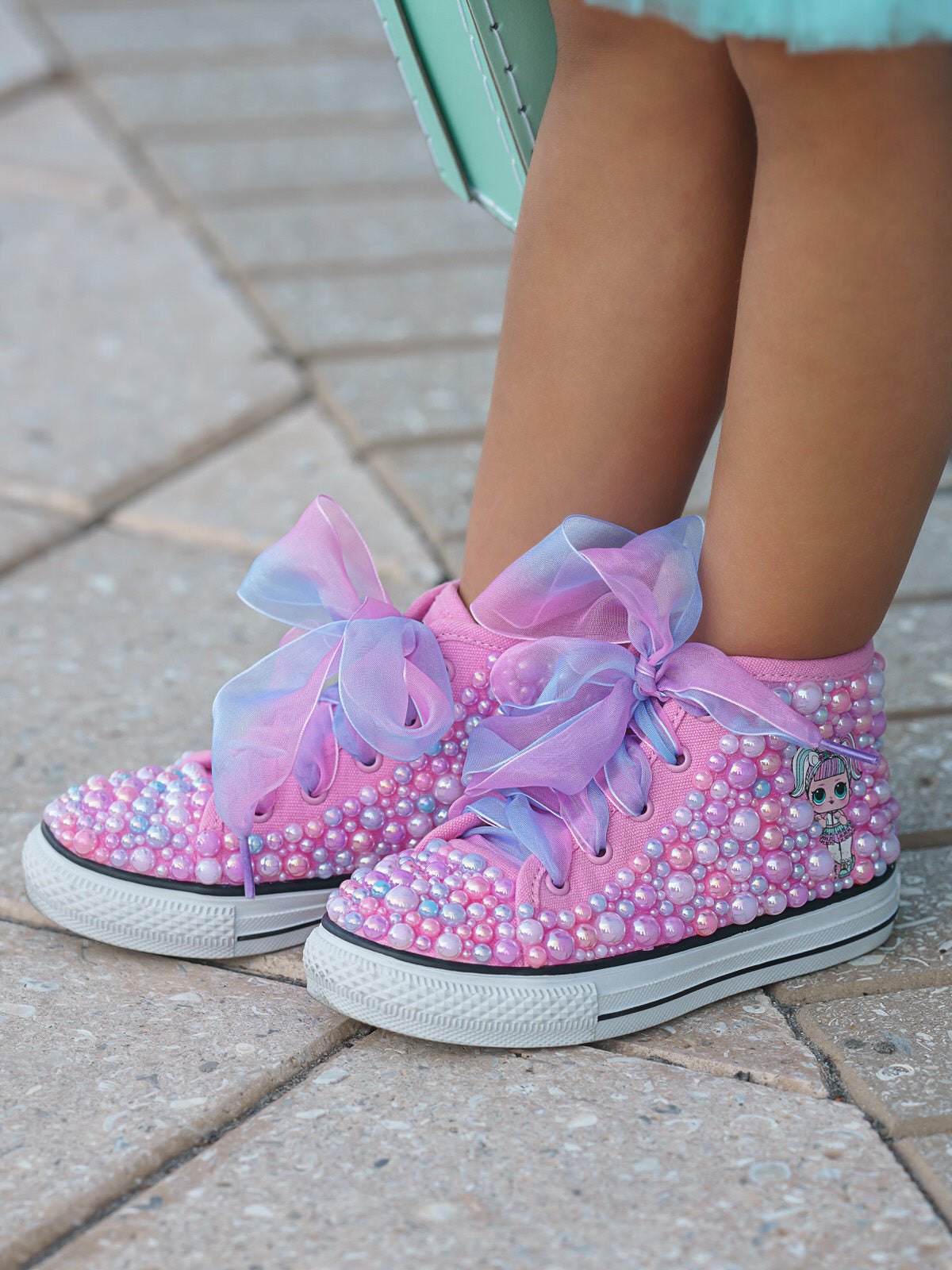 Mia Belle Girls L.O.L. SURPRISE! Unicorn Beaded Sneakers SpadezStore