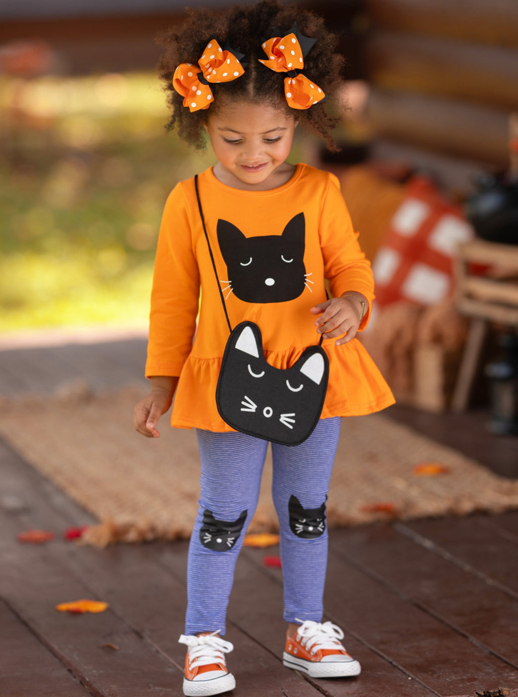 Mia Belle Girls Cool Cats Tunic and Legging Set SpadezStore