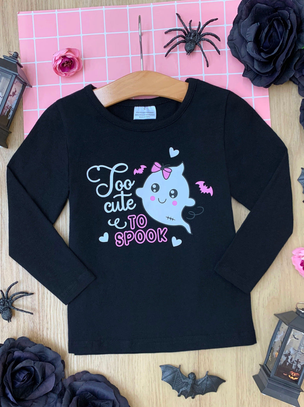 Mia Belle Girls Too Cute To Spook Long Sleeve Top SpadezStore