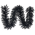Perfect Holiday 9' x 10" Canadian Pine Garland in Black SpadezStore