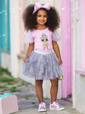 Mia Belle Girls L.O.L. SURPRISE! Kitty Queen Sparkle Tulle Skirt Set SpadezStore