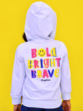 Mia Belle Girls SmileyWorld Bold, Bright, Brave Zip-Up Hoodie SpadezStore