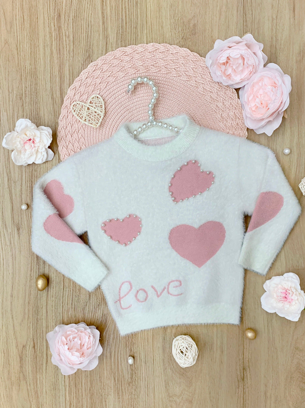 Mia Belle Girls Made To Love You Pearl Knit Sweater SpadezStore
