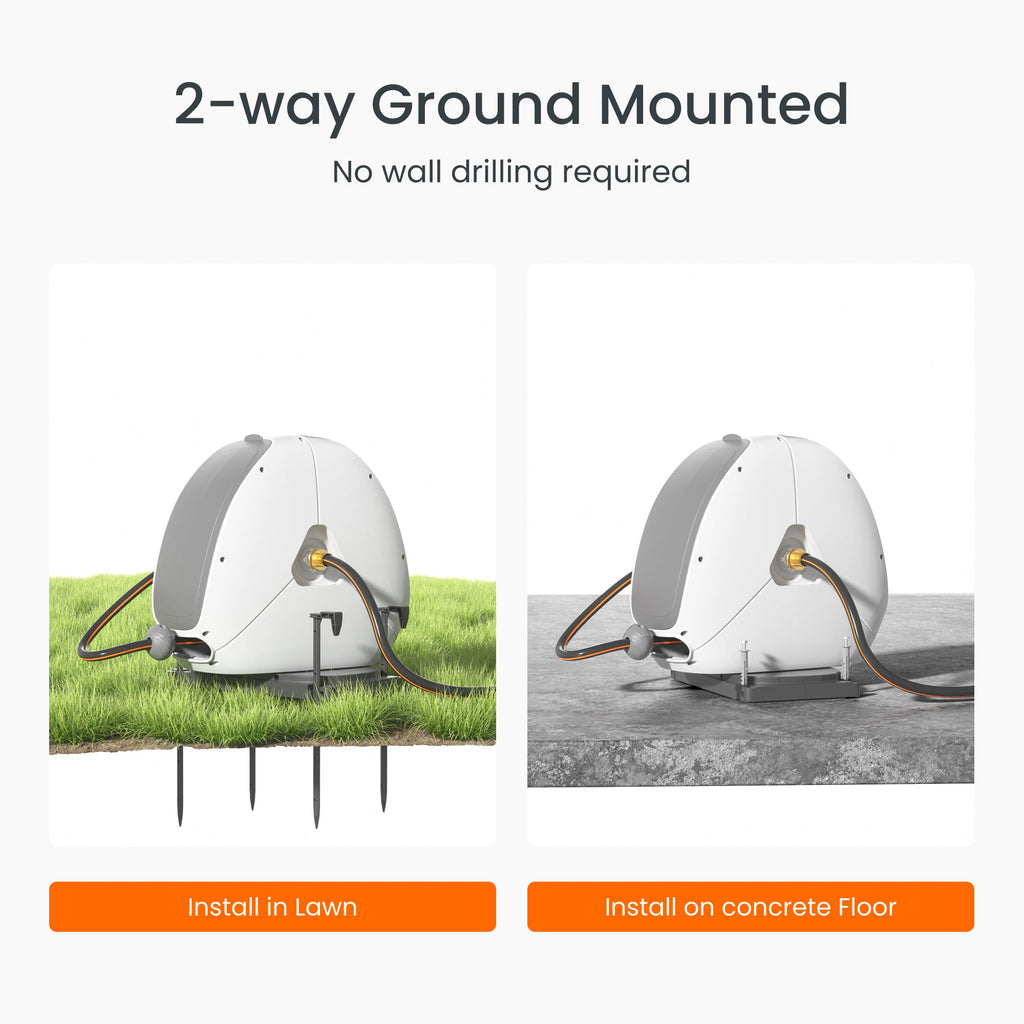 Giraffe Tools Ground-Mounted Retractable Hose Reel SpadezStore