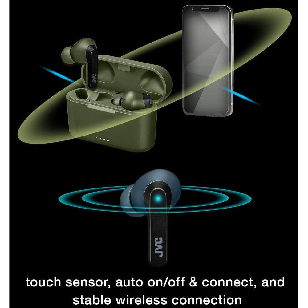 JVC RIPTIDZ True Wireless Headphones with Touch Sensor HAA9TB SpadezStore