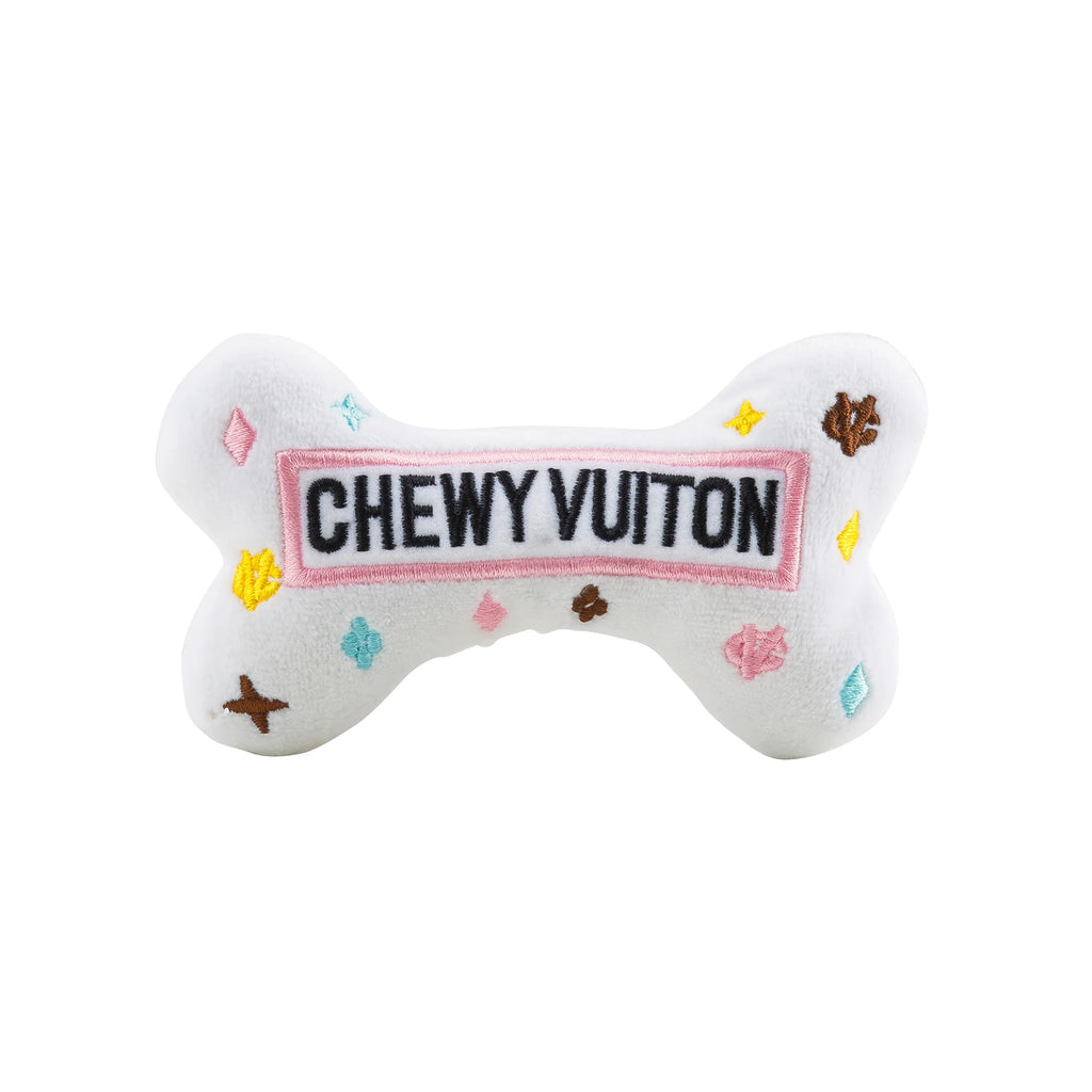 Haute Diggity Dog White Chewy Vuiton Bone Toy SpadezStore