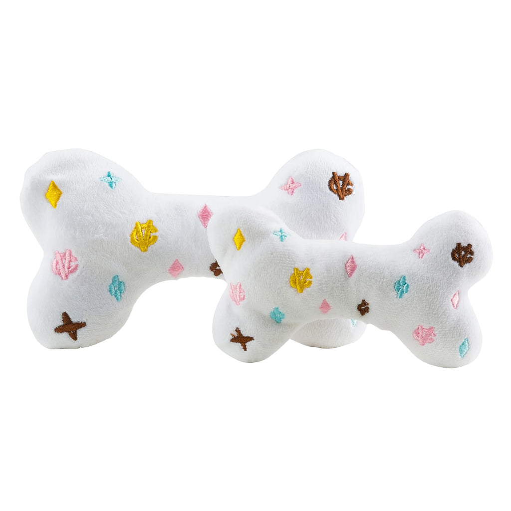 Haute Diggity Dog White Chewy Vuiton Bone Toy SpadezStore