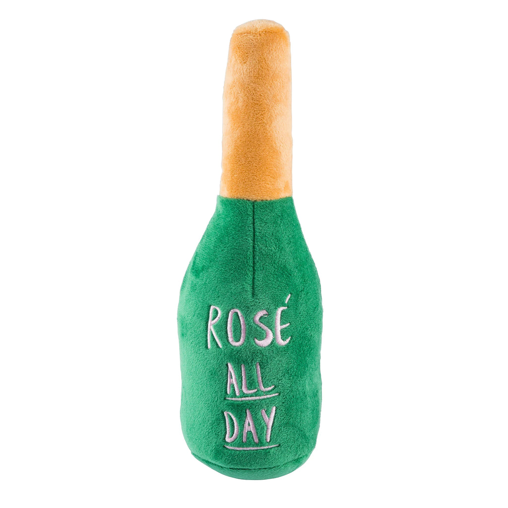 Haute Diggity Dog Woof Clicquot Rose' Champagne Bottle Plush Toy SpadezStore