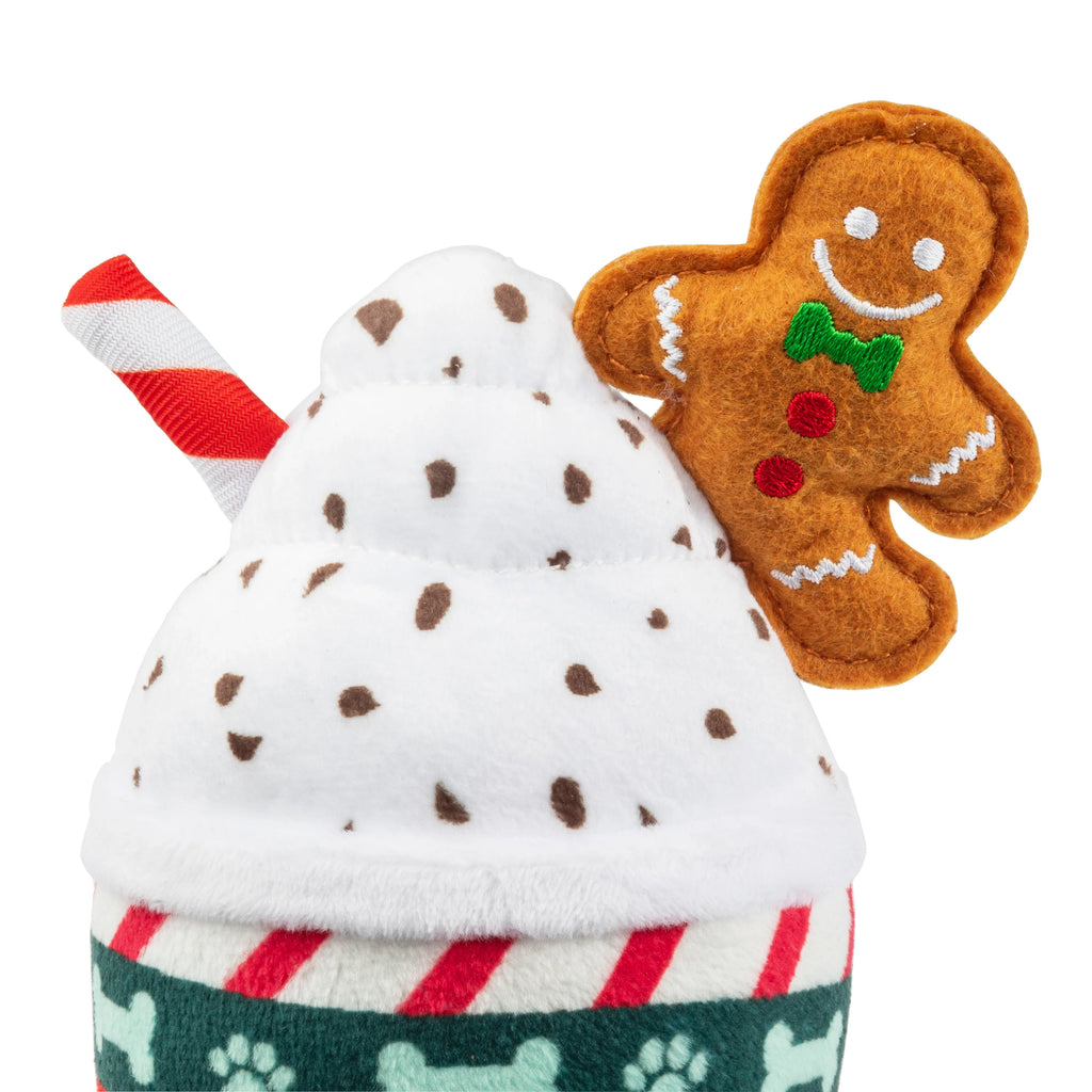 Haute Diggity Dog Starbarks Ginger Bark Latte Christmas Dog Toy SpadezStore
