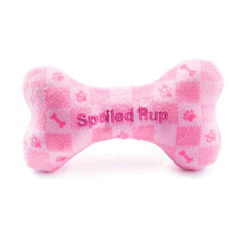 Haute Diggity Dog Pink Checker Chewy Vuiton Bone SpadezStore