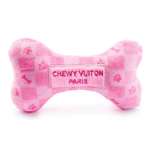 Haute Diggity Dog Pink Checker Chewy Vuiton Bone SpadezStore