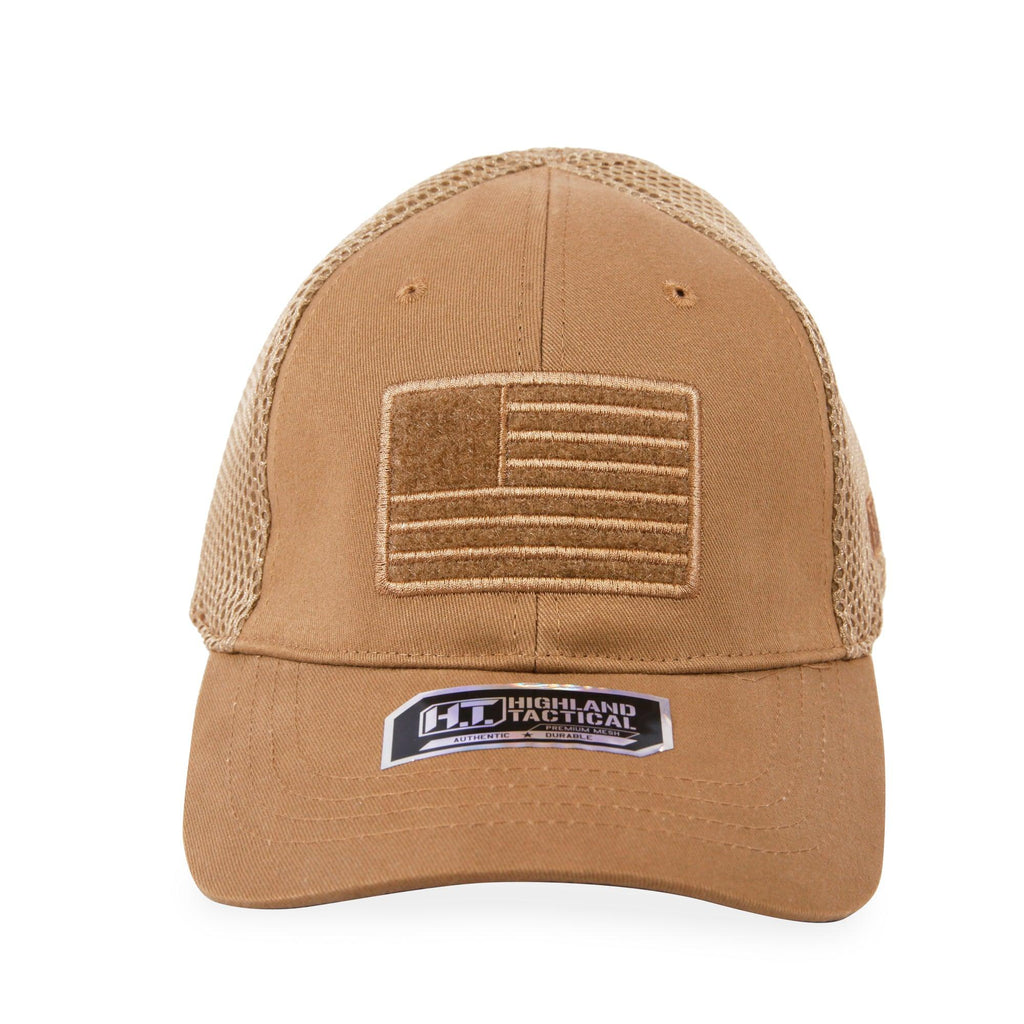 Highland Tactical American Flag Velcro - Soft Mesh Hat
