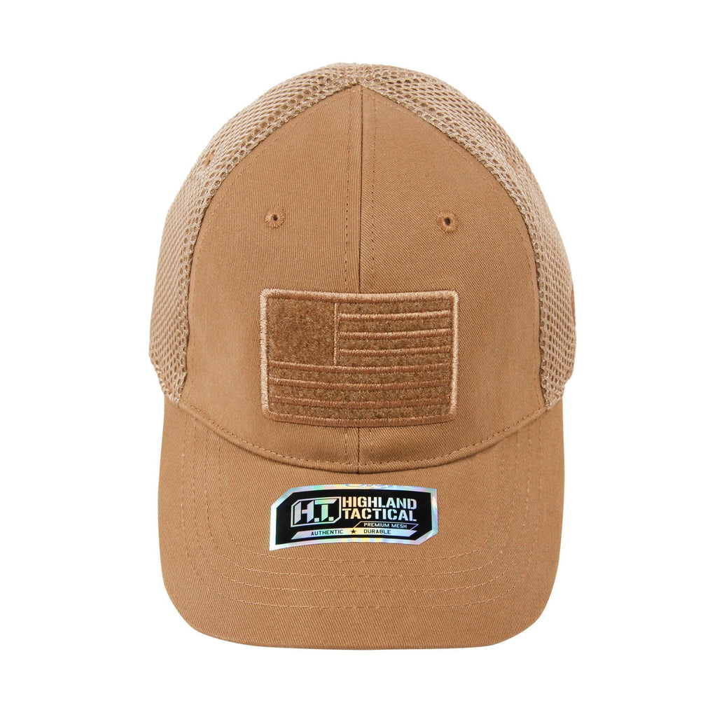 Highland Tactical American Flag Velcro - Soft Mesh Hat