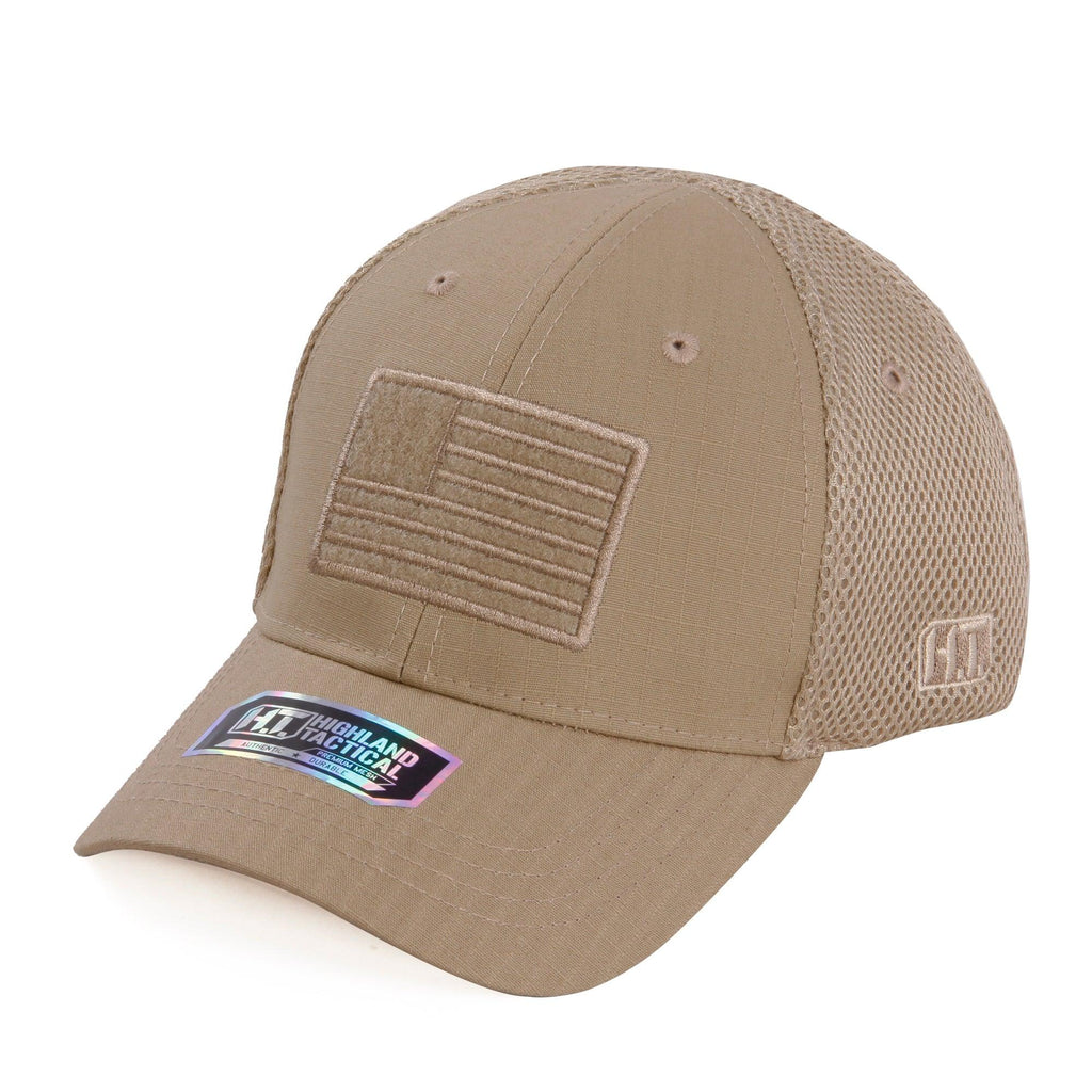 Highland Tactical American Flag Velcro - Soft Mesh Hat