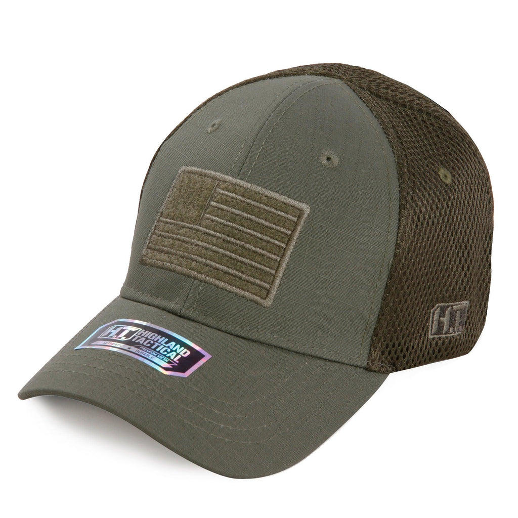 Highland Tactical American Flag Velcro - Soft Mesh Hat