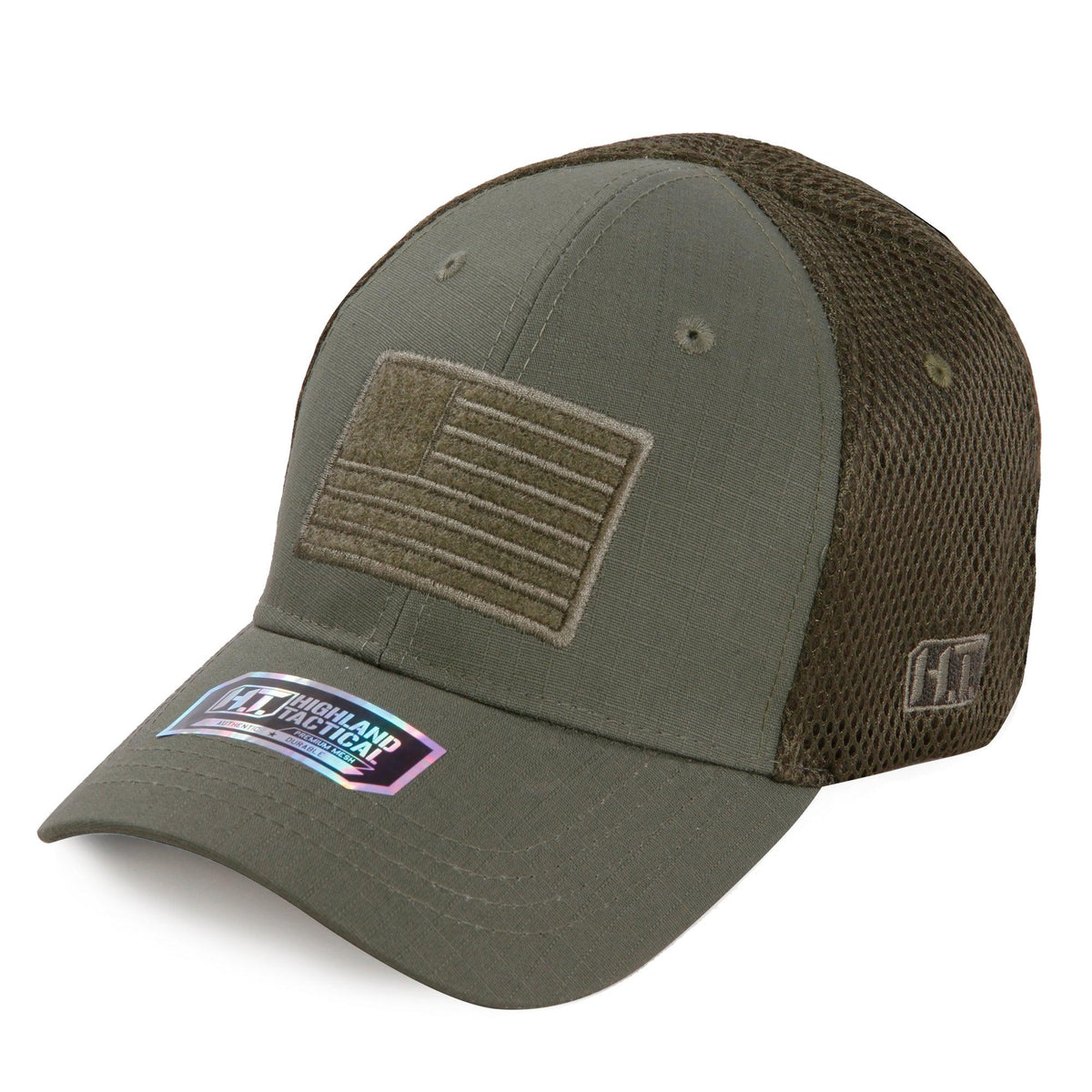 Highland Tactical American Flag Velcro - Soft Mesh Hat