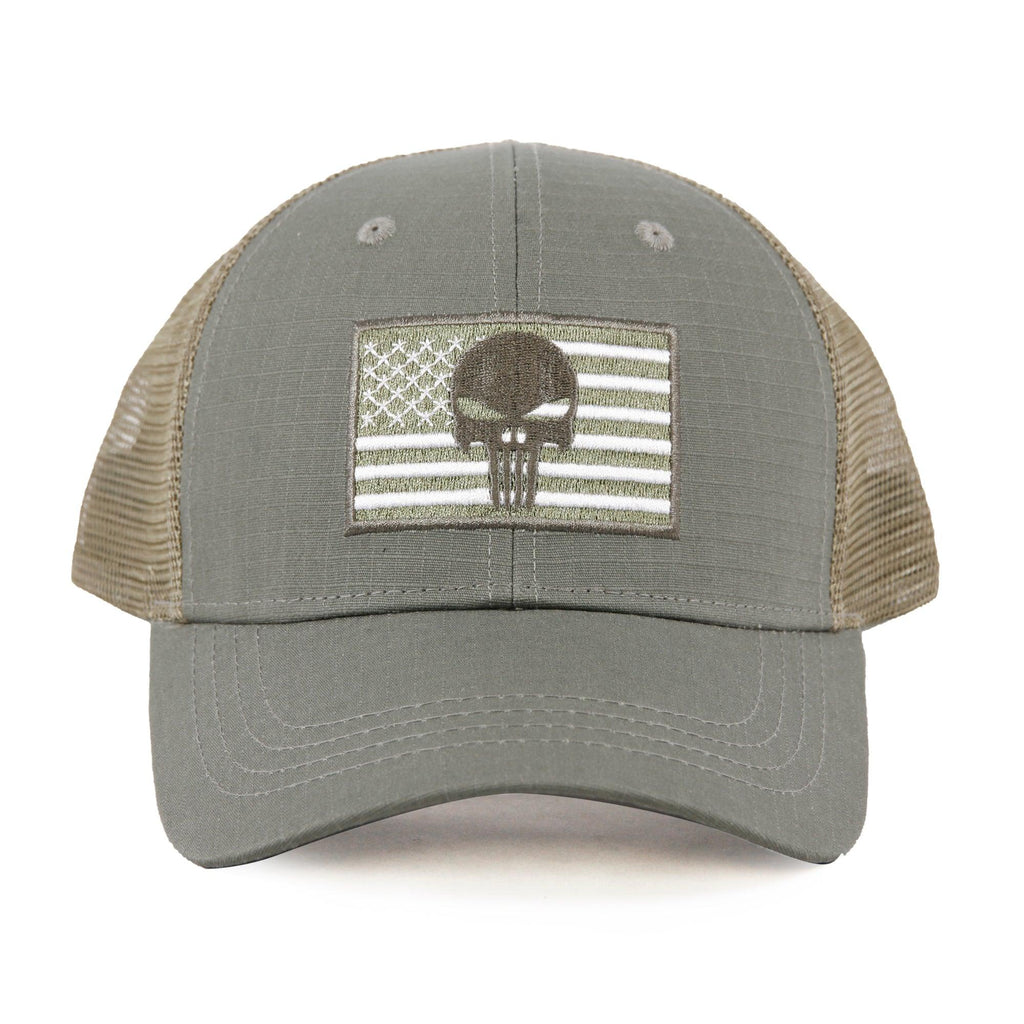 Highland Tactical American Flag/Punisher Skull Hat