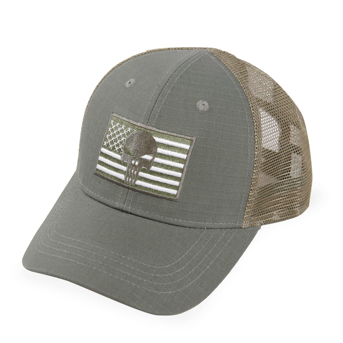 Highland Tactical American Flag/Punisher Skull Hat