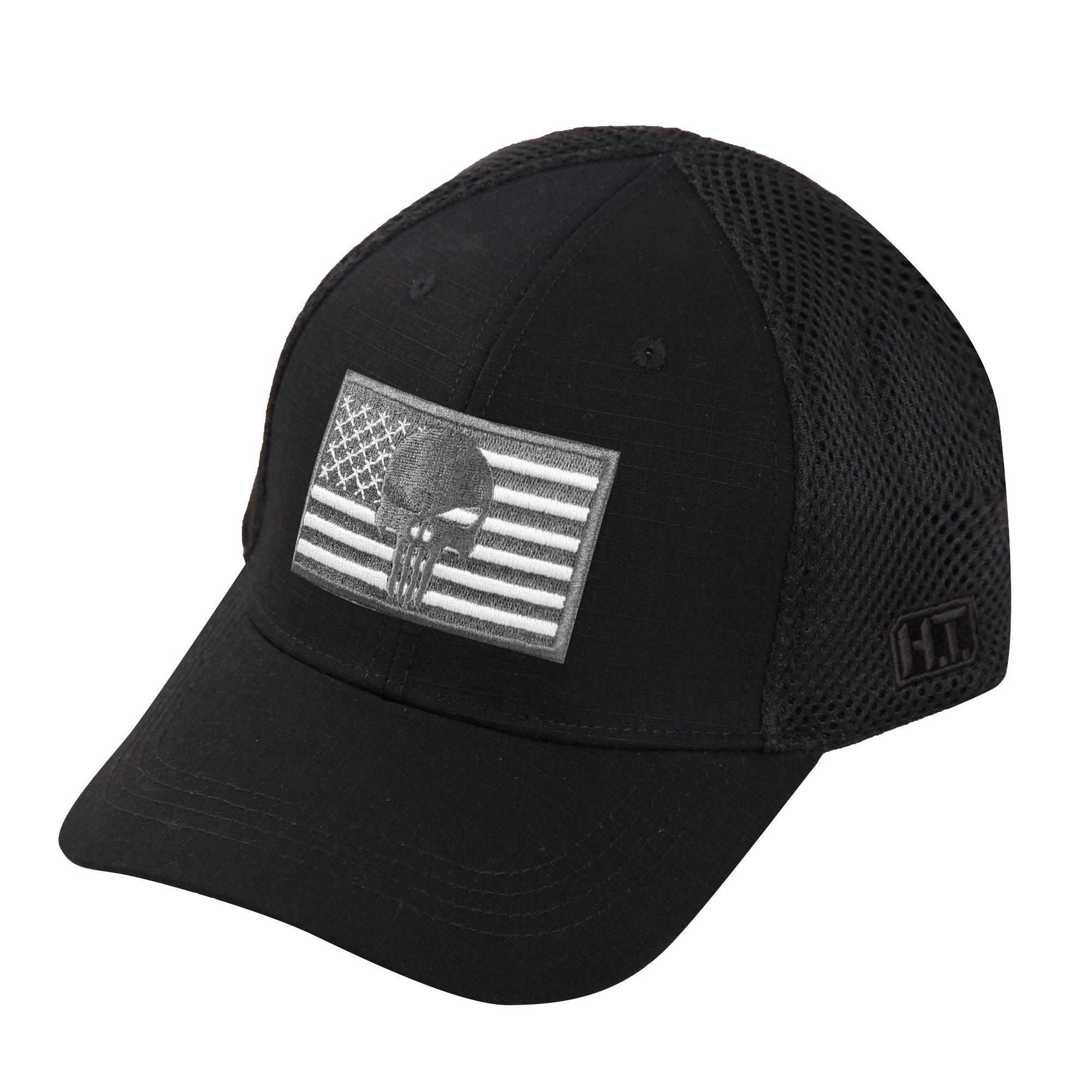 Highland Tactical American Flag/Punisher Skull - Soft Mesh Hat