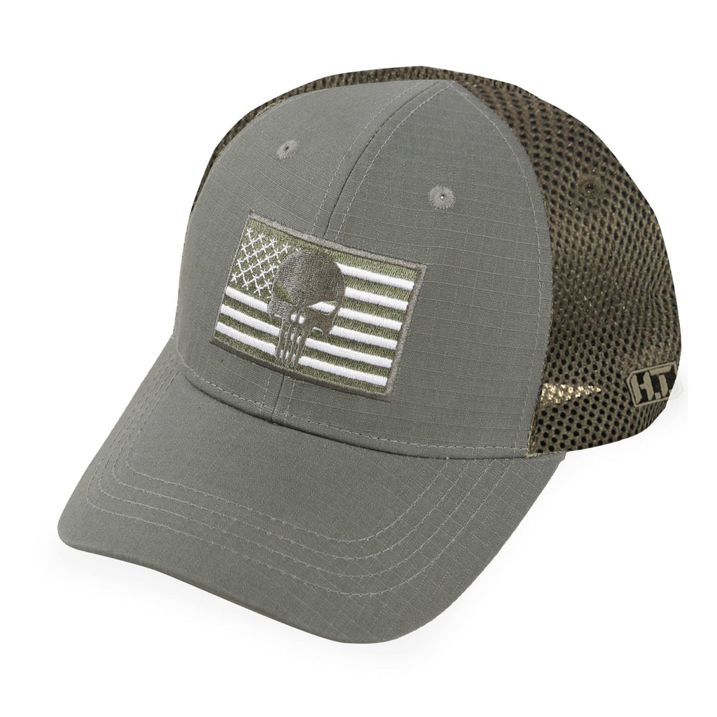 Highland Tactical American Flag/Punisher Skull - Soft Mesh Hat