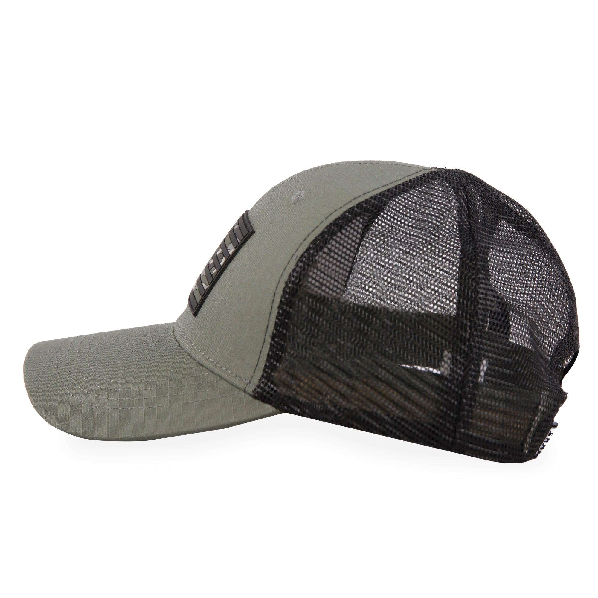 Highland Tactical American Flag-Camo PVC Trucker Mesh Hat