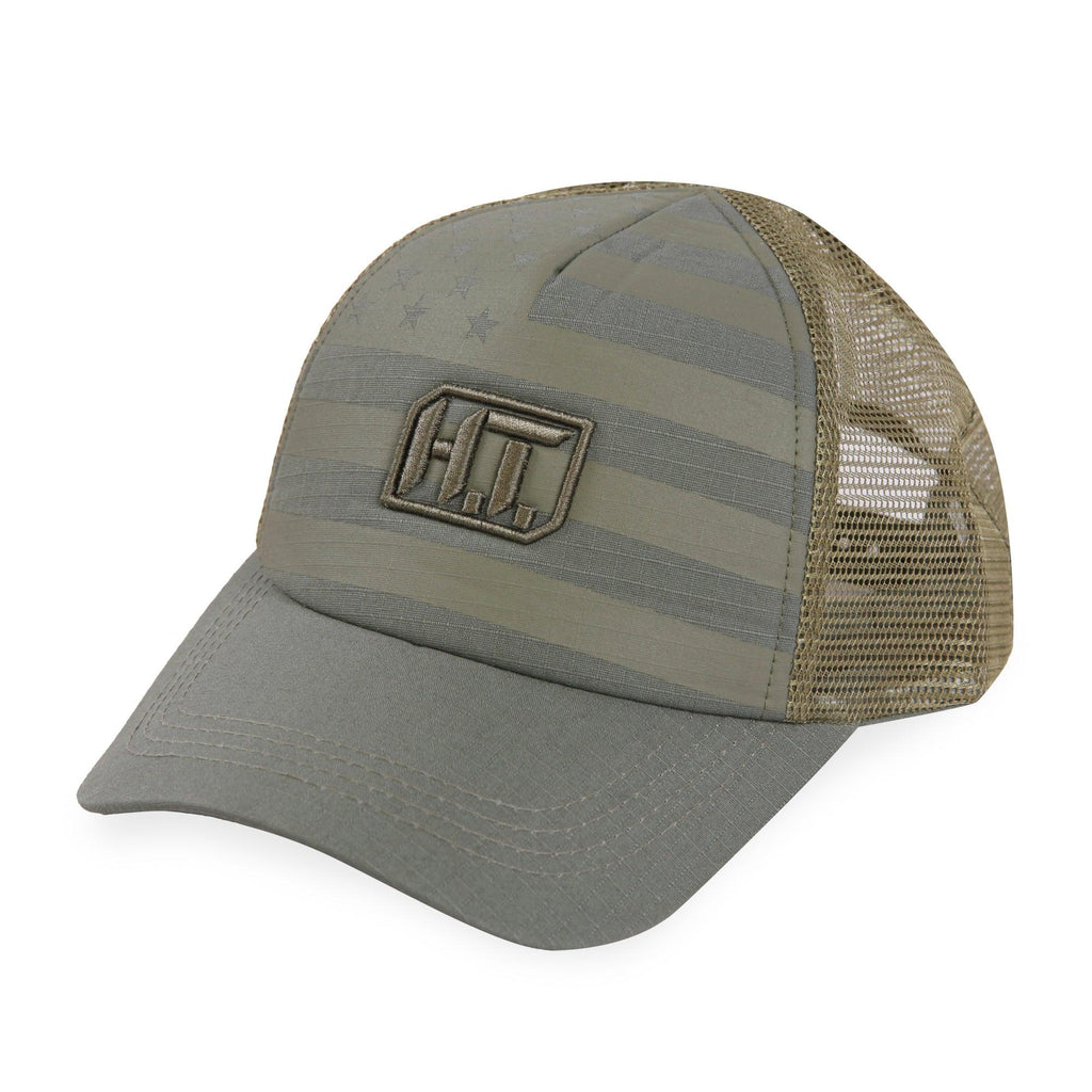 Highland Tactical US Flag w/HT Embroidery - Puff Trucker Mesh Hat