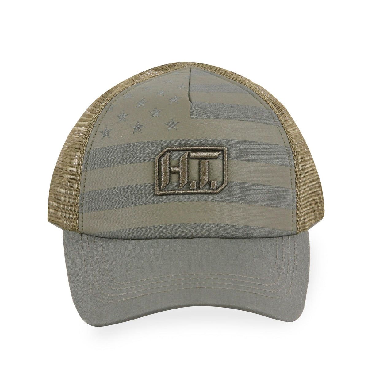 Highland Tactical US Flag w/HT Embroidery - Puff Trucker Mesh Hat