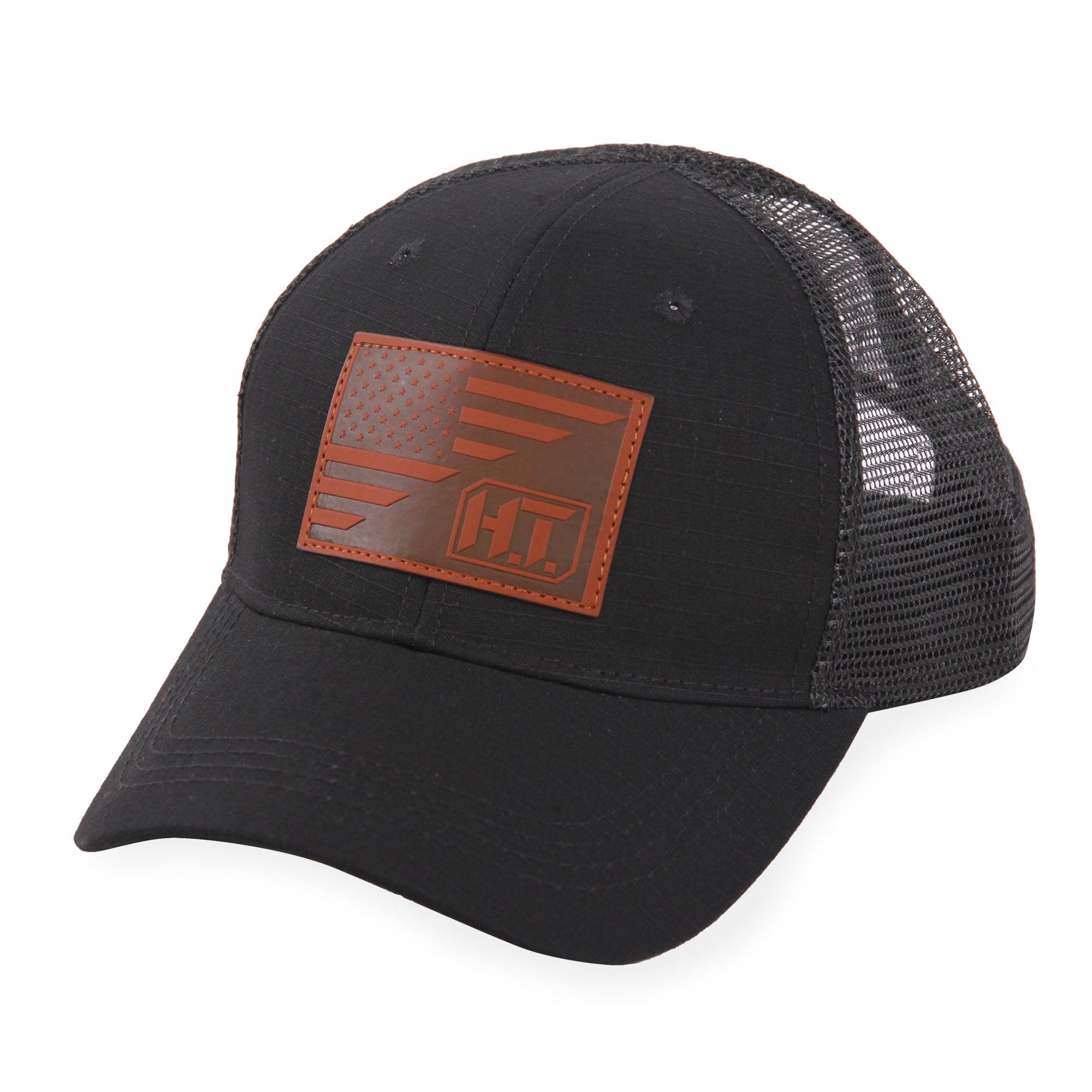 Highland Tactical American Flag/HT Leather Logo-Trucker Mesh